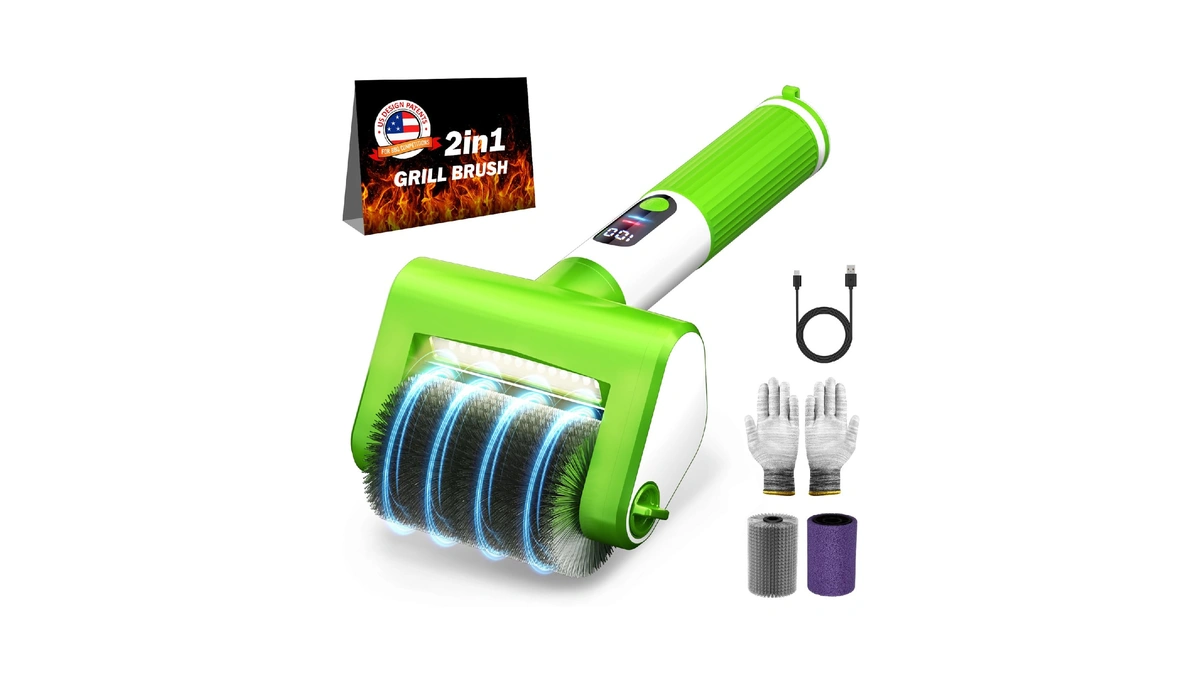 Vytoov Electric Grill Brush, 2-speed Bbq Grill Brush With Led