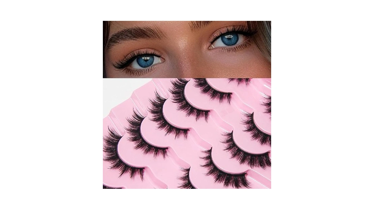 False Eyelashes 7 Pairs 3d Strip Faux Mink Eyelash Natural