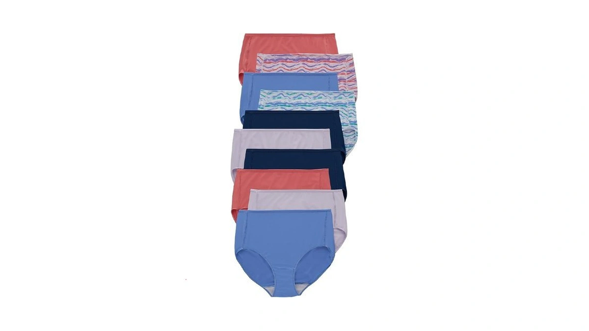 Hanes Womens Cool Comfort Microfiber Underwear, 10-pack Briefs, 10 Pack