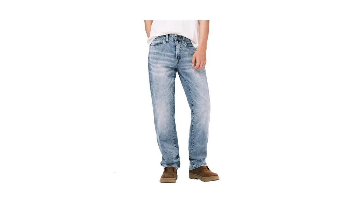 Buffalo David Bitton Men's Relaxed Straight Leg Driven Jean, Sandblasted