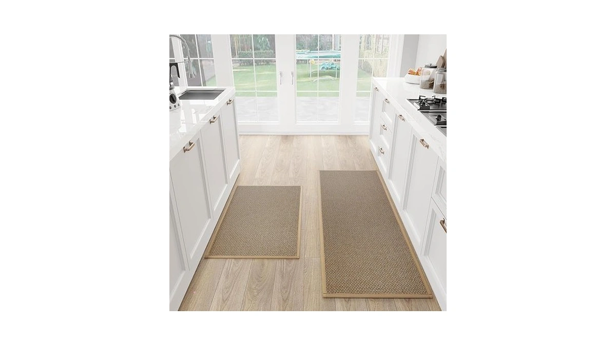 Sumlans Kitchen Mat Set Of 2 Pcs, Cushioned Non Slip