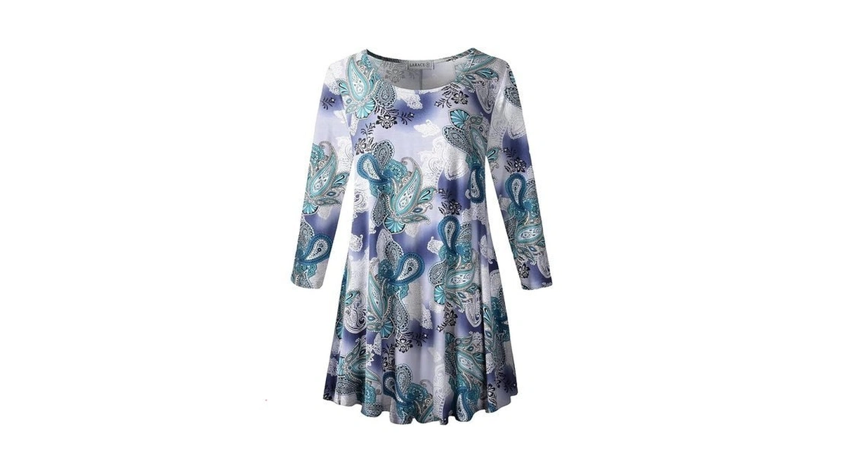 Larace Plus Size Tops 3/4 Sleeve Shirts For Womens Tunic
