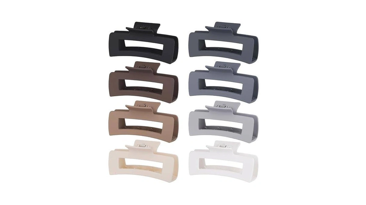 Chandat 4.1 Inch Large Hair Clips 8 Pcs Square Claw