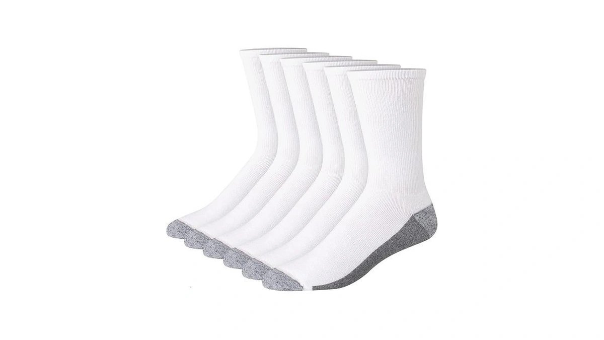 Hanes Mens Hanes Men's Socks, 6-pair Pack Max Cushion Crew,