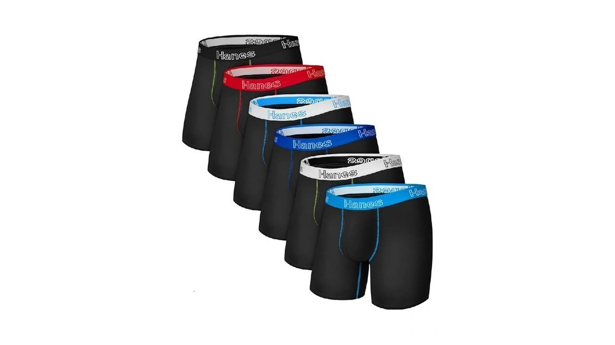Hanes Men's Underwear Boxer Briefs Pack, Moisture-wicking Underwear, Stretch-cotton Boxer