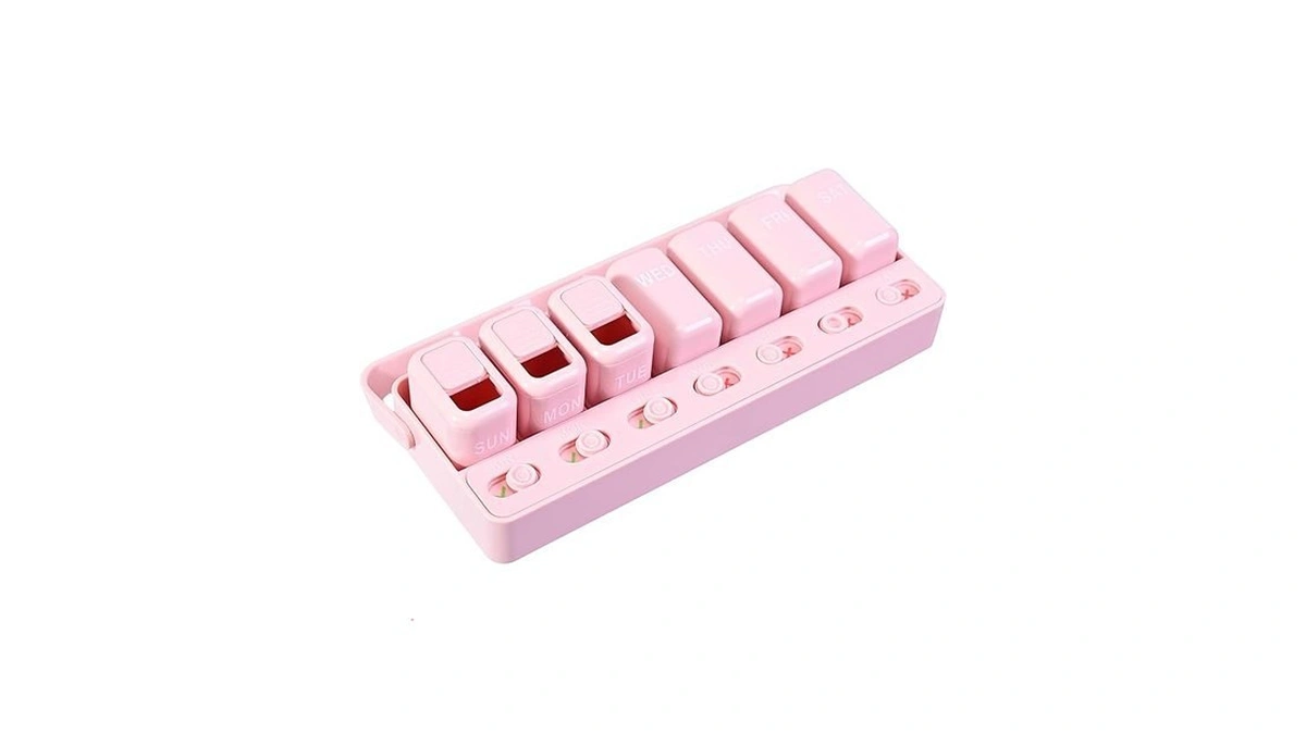 Weekly Pill Organizer With Taken/untaken Tracker – Never Forget Or