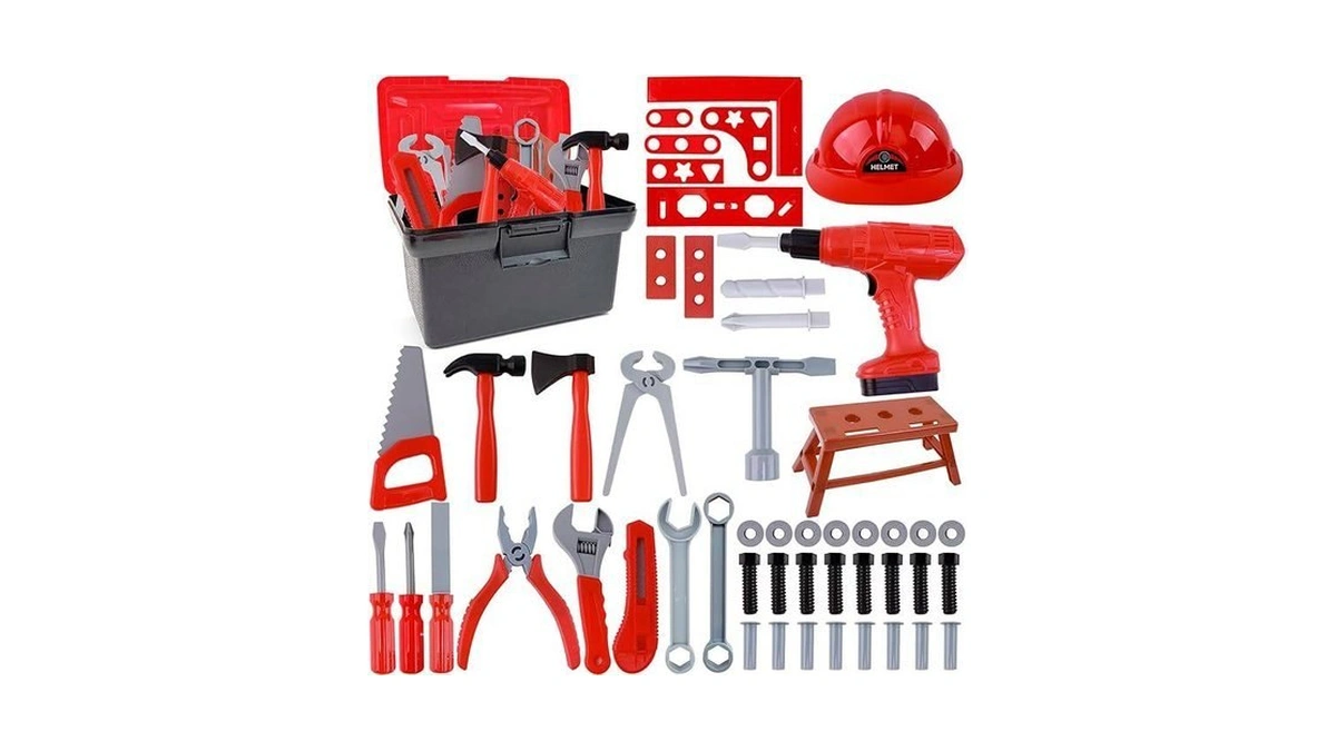 Kids Tool Set 55pcs Toddler Tool Set With Portable Tool