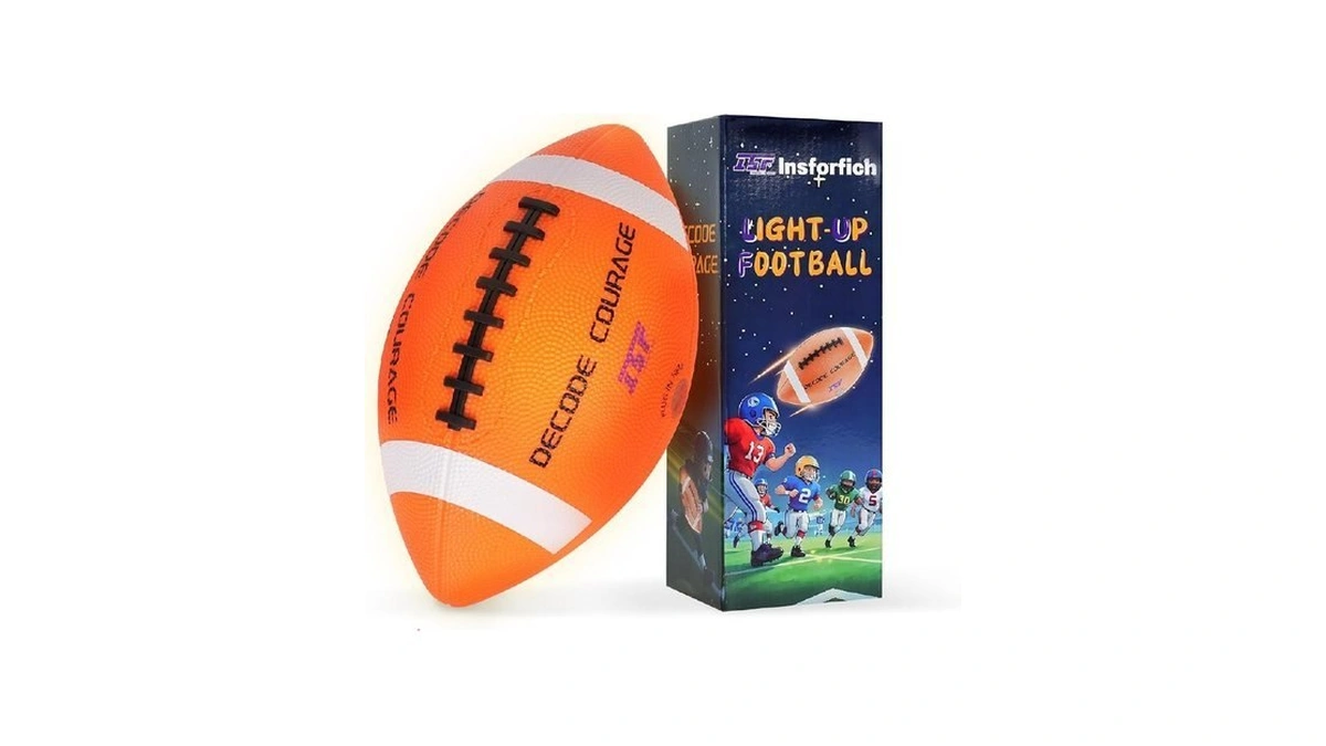 Insforfich Rechargeable Light Up Football - Glow In The Dark