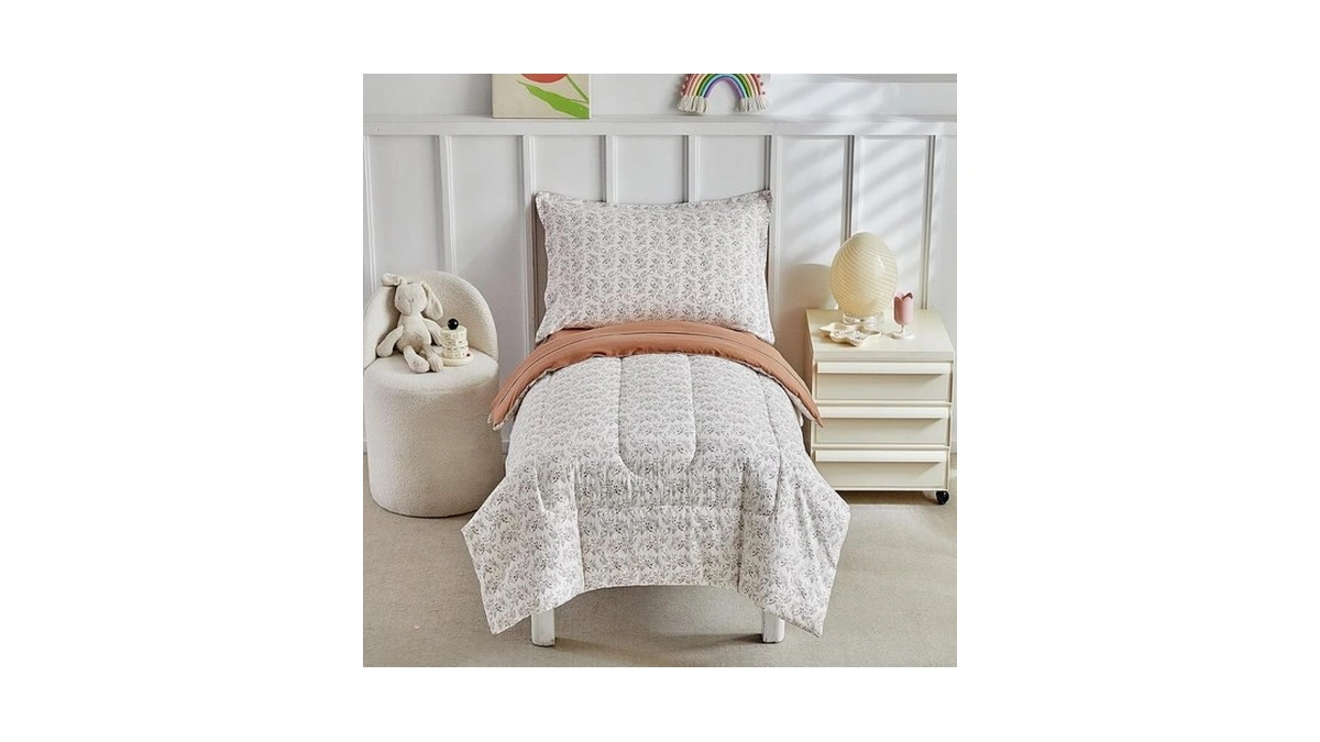 Dushow Toddler Bedding Set For Girls And Boys,4 Piece Bed-in-a-bag