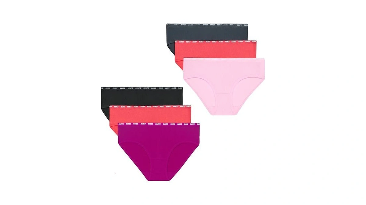 Hanes Girls' Big Moves Breathable Stretch Tween Underwear, Pink/black/grey