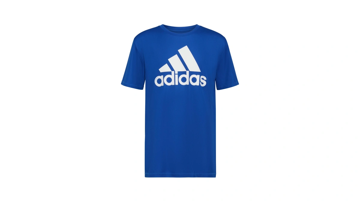 Adidas Boys Short Sleeve Aeroready Performance Logo Tee T-shirt T