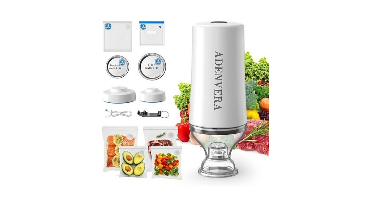Adenvera Compact Vacuum Sealer For Food — Electric Mason Jar