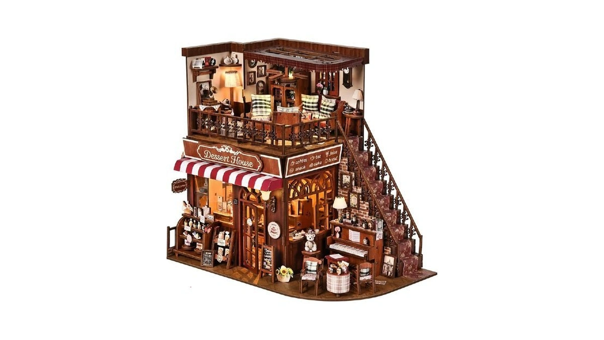 Etkvr Miniature Dollhouse Kit, Diy Mini House Kit For Adult