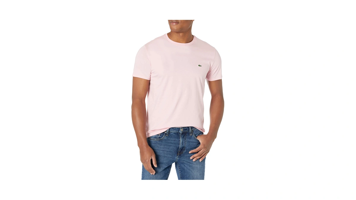 Lacoste Men's Cotton Pima T-shirt, Lotus Pink, 4x-large
