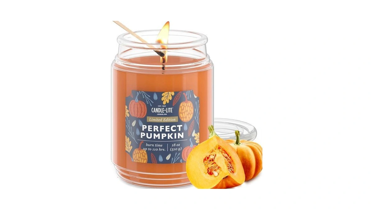 Candle-lite Halloween Scented Candles, Perfect Pumpkin, 18 Oz Jar, Proudly