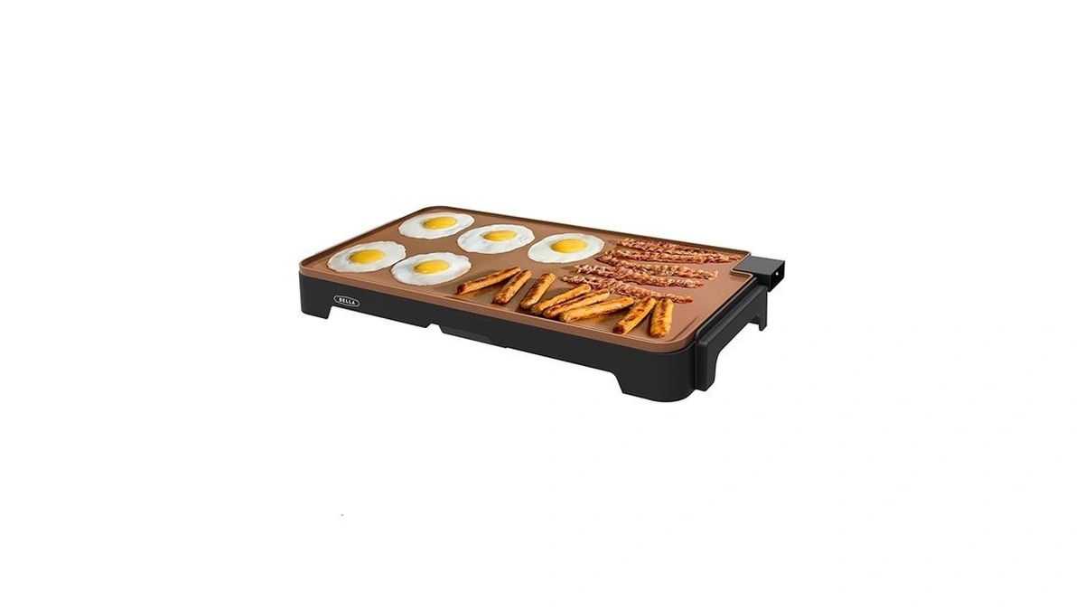 Bella Xl Electric Ceramic Titanium Griddle, Make 15 Eggs At