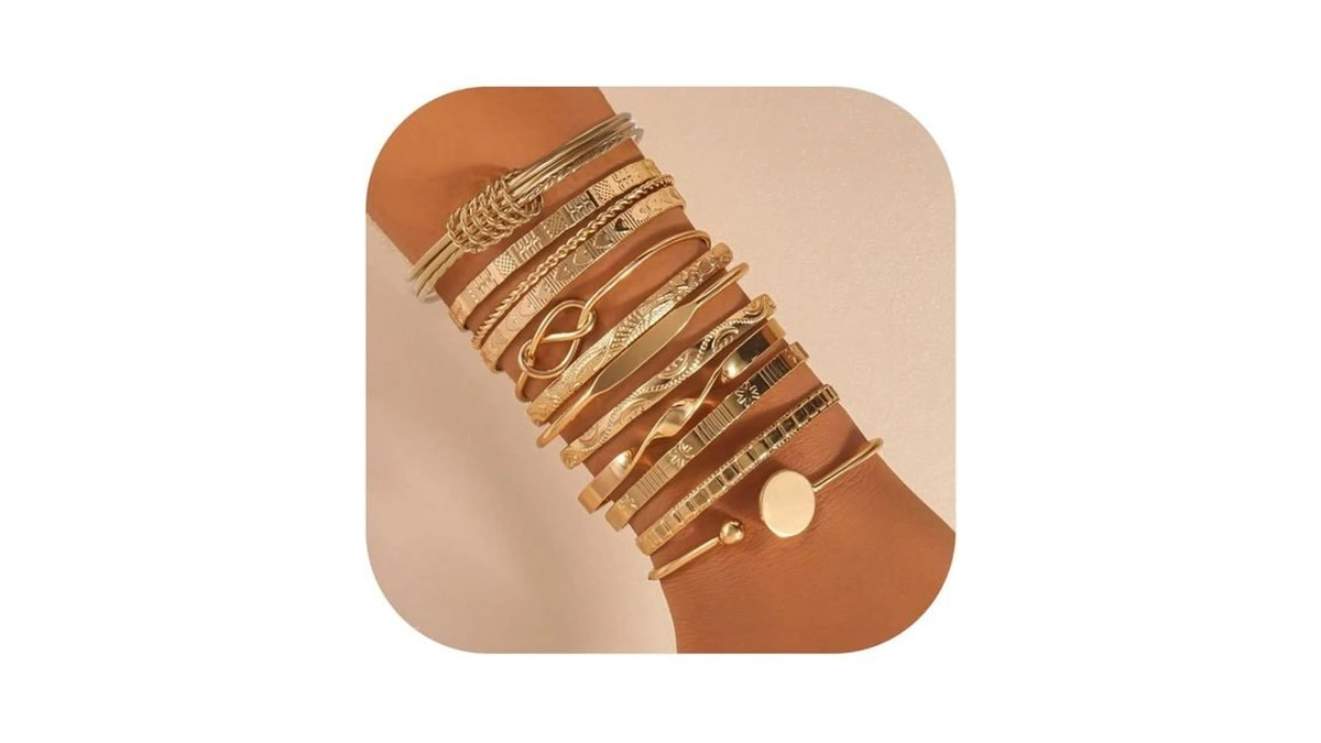 Ìf Me Gold Bangle Bracelets For Women, Indian Bangles Stackable