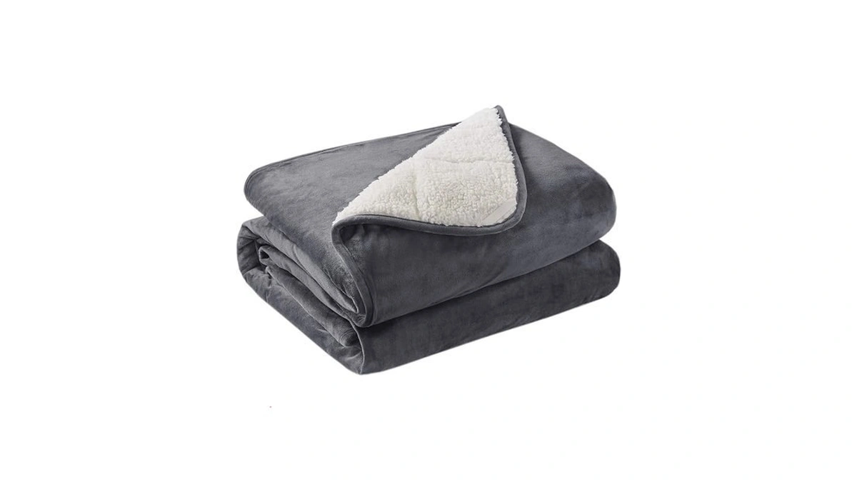 Weighted Blanket 15 Pounds For Adults, Fuzzy Soft Sherpa Fleece