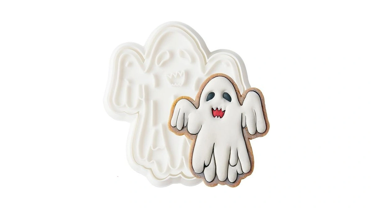 Flycalf Halloween Cookie Cutters Ghost With Plunger Stamps Fall Holiday