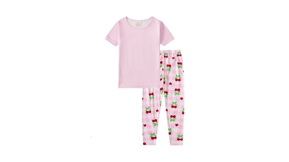 Myfav Girl Pajamas Set Cute Girls Pjs Short Sleeve Long