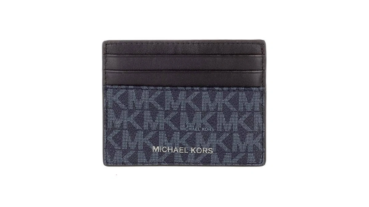 Michael Kors Men's Greyson Tall Card Case, Admiral/pale Blue, One