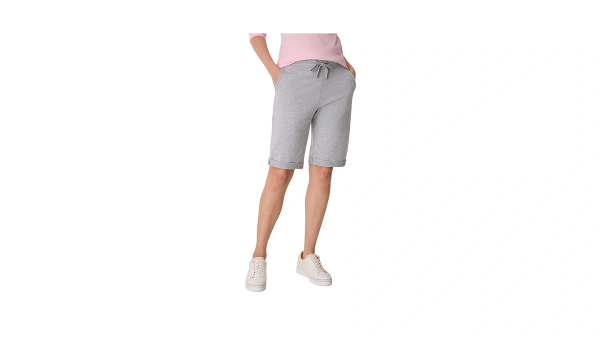 Hanes Womens French Terry Bermuda Athletic-shorts, Light Steel, Medium Us