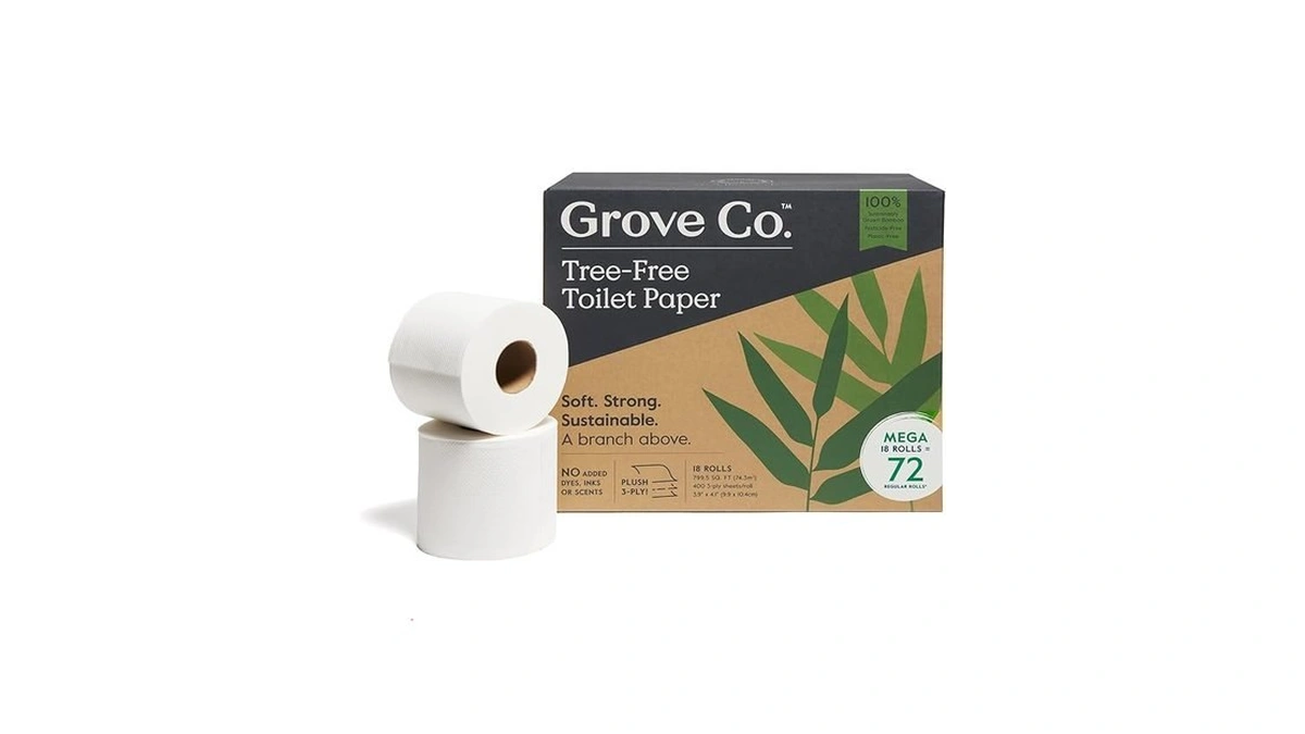Grove Co. Bamboo Toilet Paper Tree Free & Septic Safe