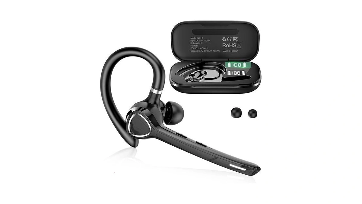 Bluetooth Headset With Aptx Hd Audio, Wireless Hands-free Earpiece With