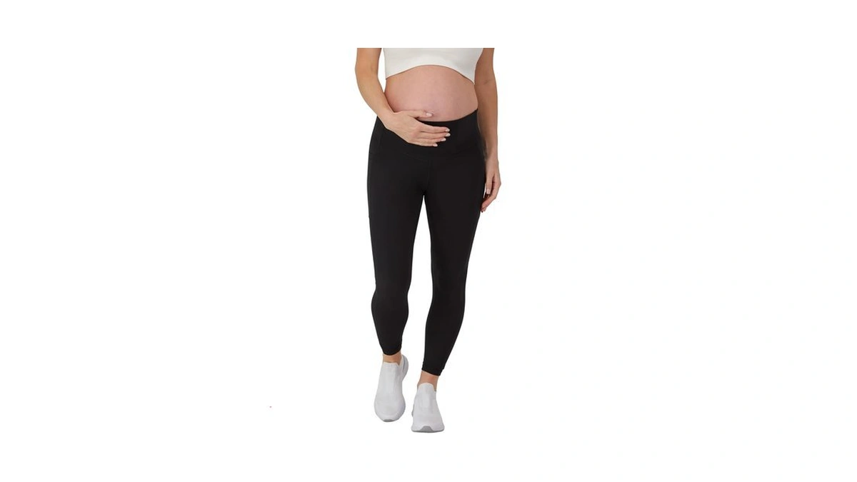Hanes Women's Maternity 7/8, Stretch & Recover Pregnancy Leggings With