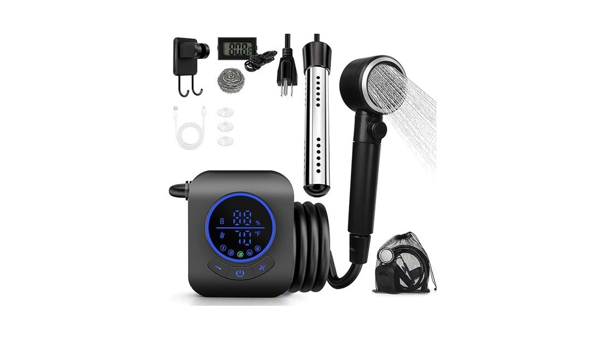 Yimserk Portable Shower With Water Heater–camping Shower Pump With 8000mah
