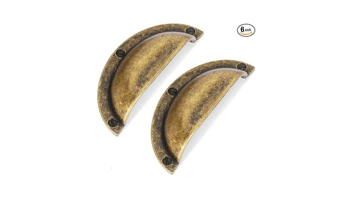 Vicycmc Antique Brass Zinc Alloy Cabinet Cup Pulls,vintage Retro Solid