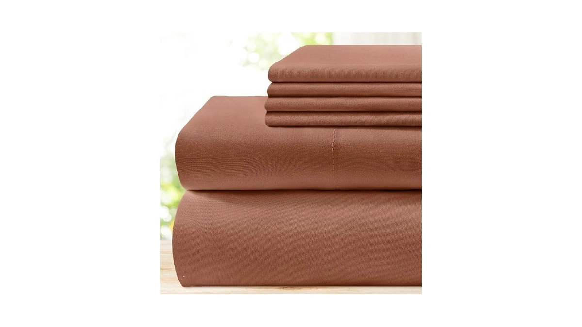 Bysure 6 Pieces Bed Sheets Set(full, Chocolate Brown) - Hotel