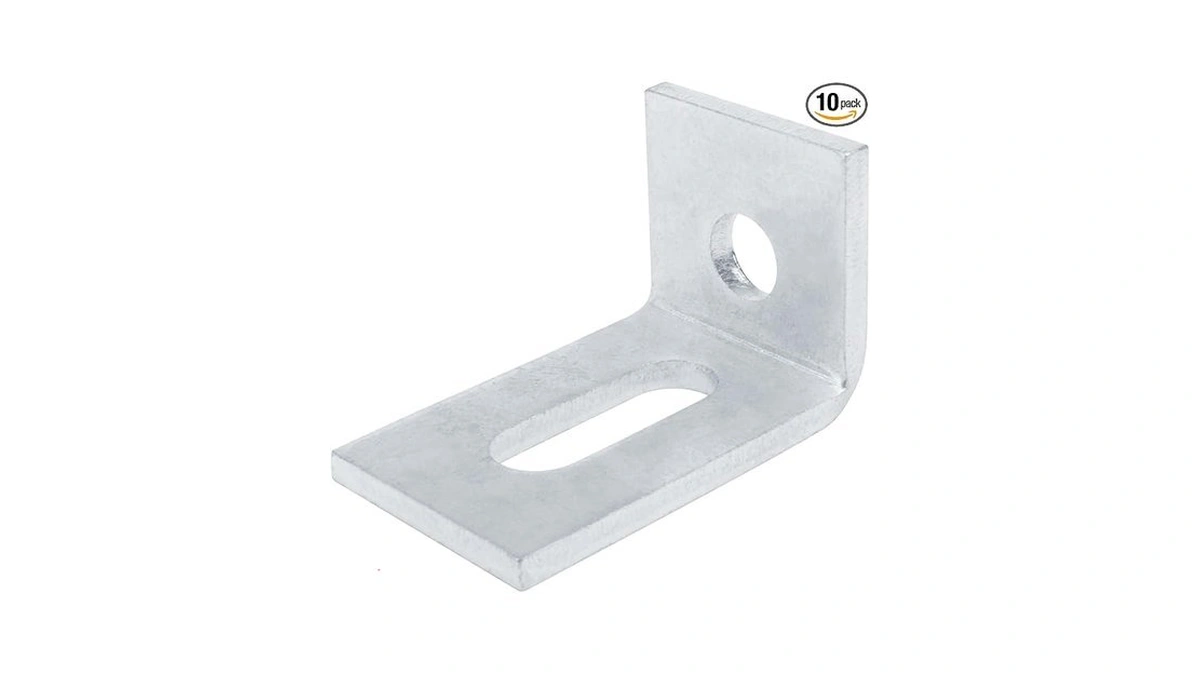 Ottff 10 Pack Adjustable Slotted L-angle Bracket For 1-5/8" Strut