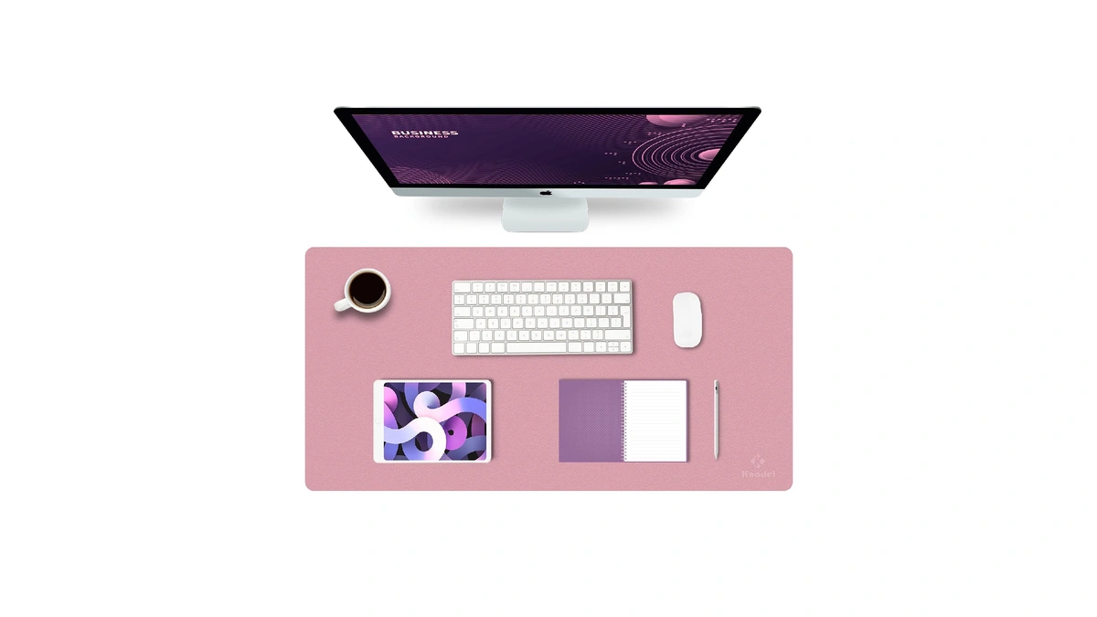 K Knodel Large Office Leather Desk Mat, Mouse And Keyboard