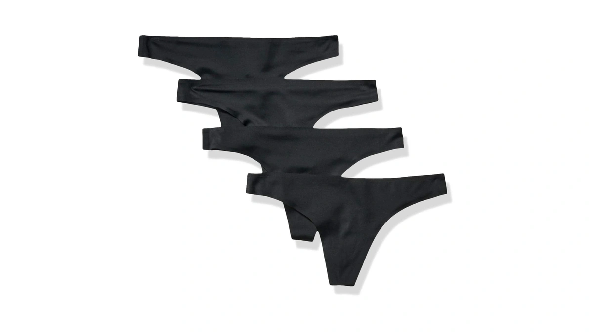 Amazon Essentials Women's Seamless Breathable Thong Underwear, Bonded Stretch, Pack