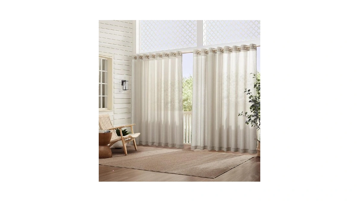 Elrene Home Fashions Carmen Sheer Extra-wide Weatherproof Indoor/outdoor Grommet Top