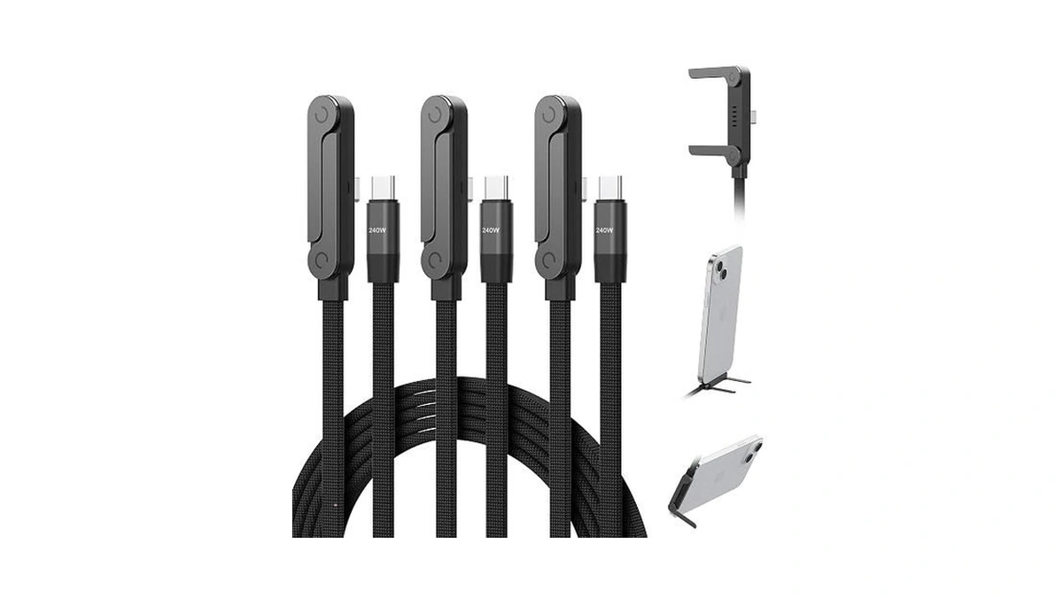 240w Nylon Braided Usb C To Usb C Charger Cable