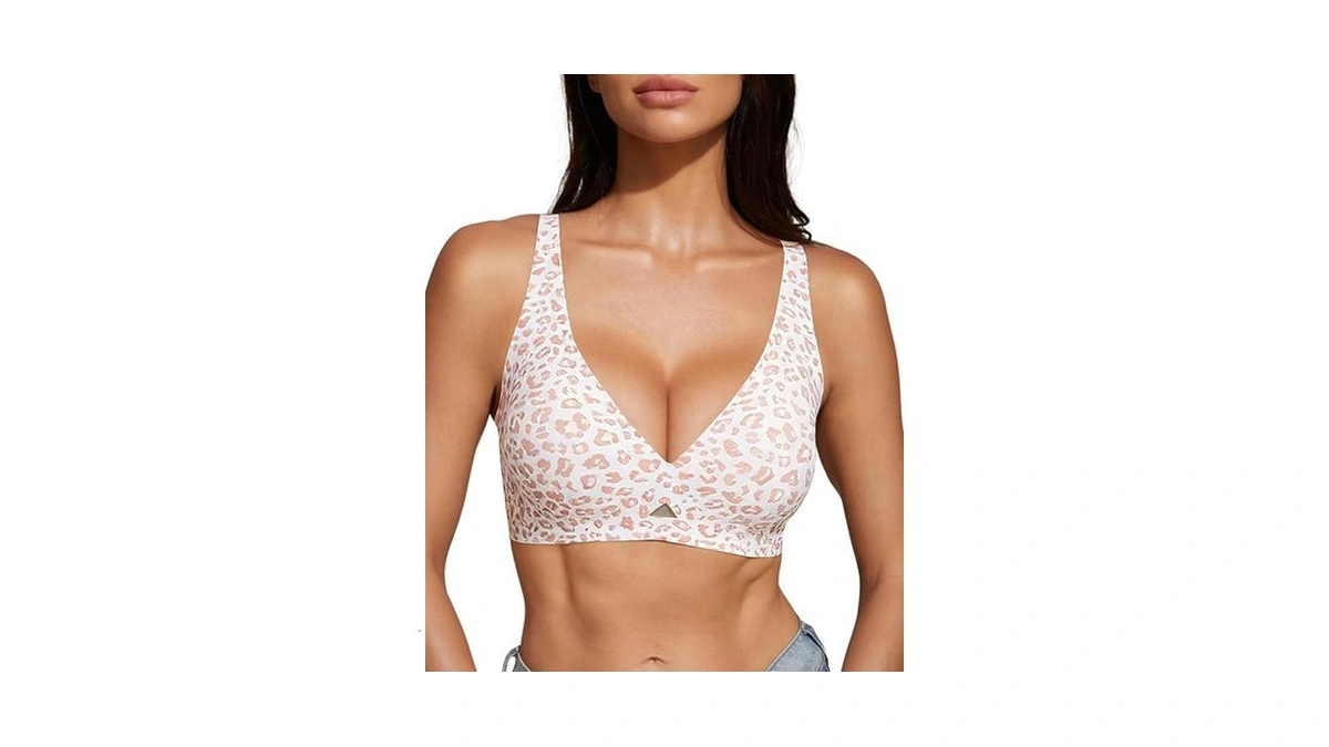 Obind Jelly Deep V Bras For Women No Underwire Push
