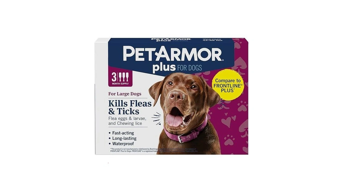 Petarmor Plus Flea And Tick Prevention For Dogs, Large Dog
