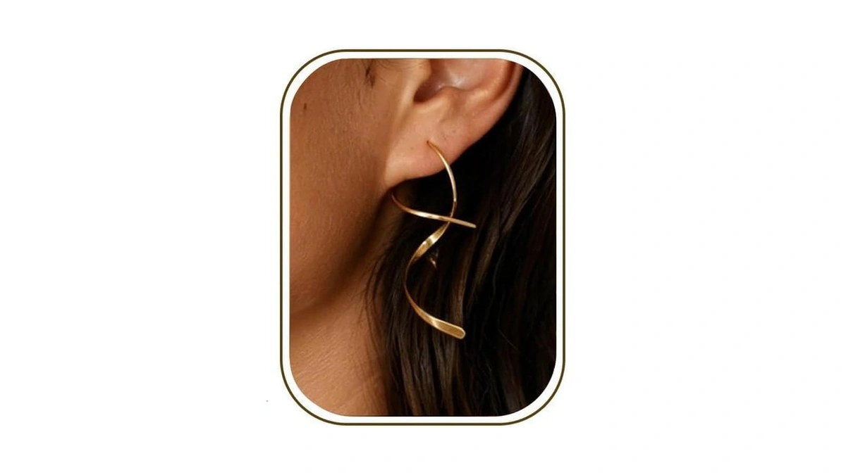 Handmade Spiral Threader Earrings, Sturdy Non-deforming Dangle Earrings For Women,