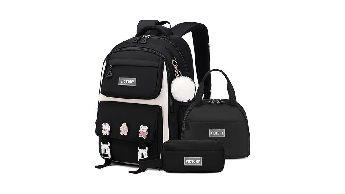 Ao Ali Victory Backpack For Girls 3 Pcs Cute School