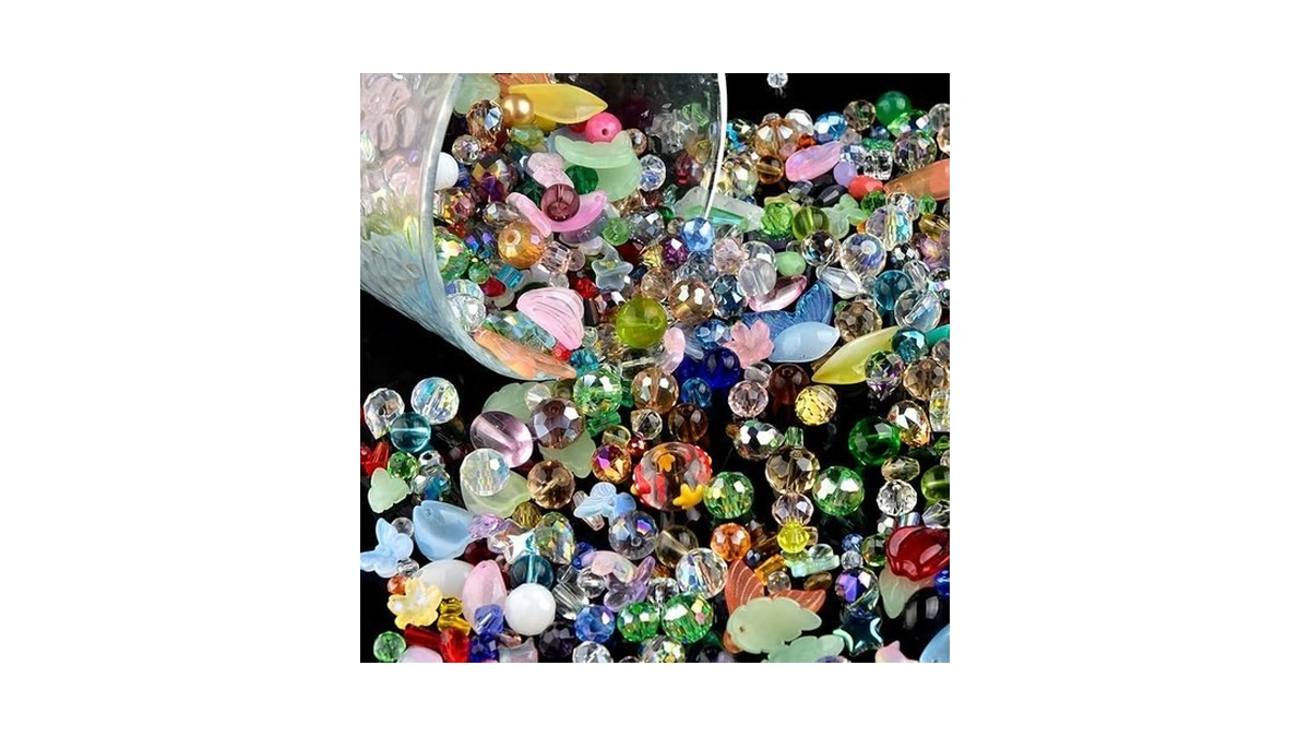 Glass Beads For Jewelry Making 4 Ounce Mixed Assorted Glass