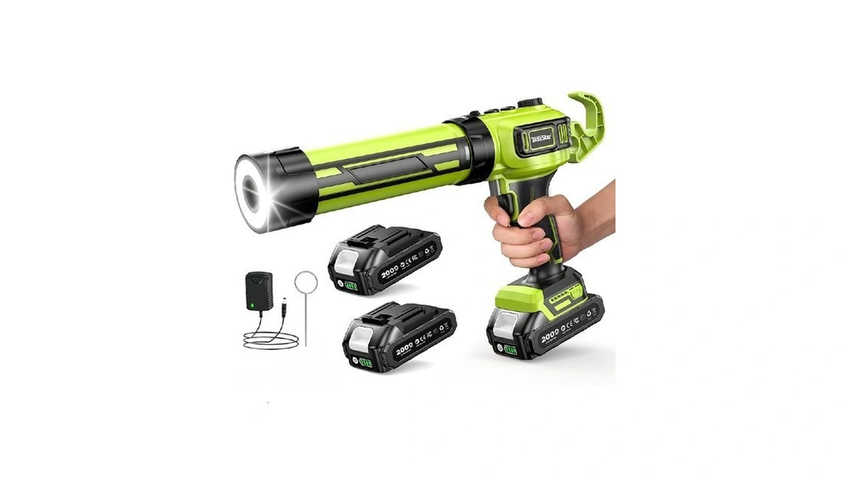 Taskstar Electric Caulking Gun 21v, Upgraded Brushless Cordless Caulking Gun