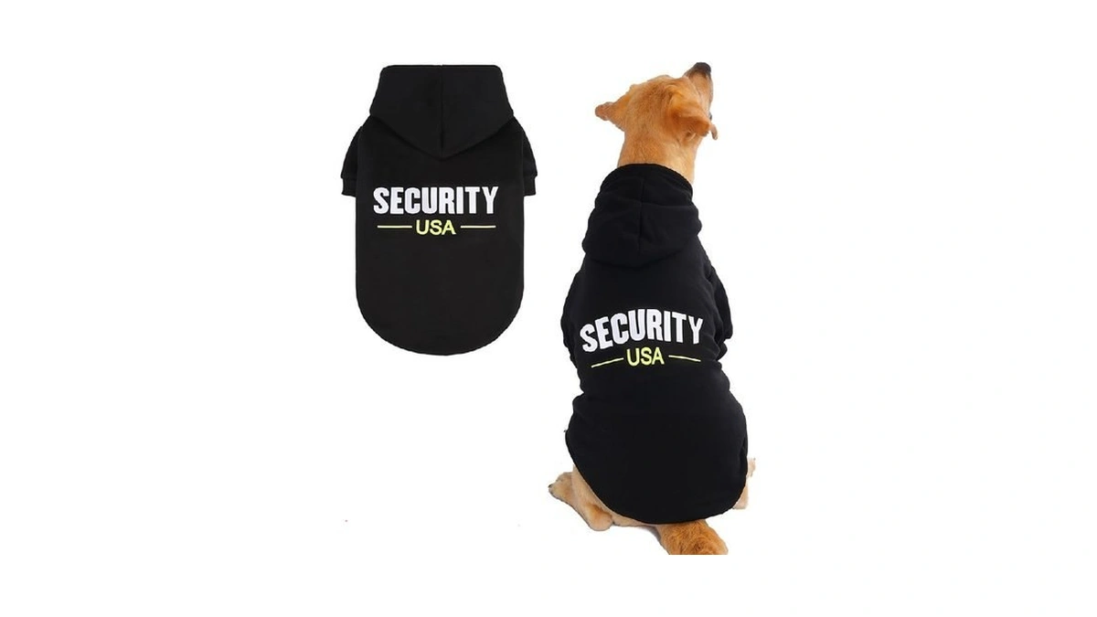 Bingpet Security Usa Dog Sweater With Hood And Leash Hole,warm