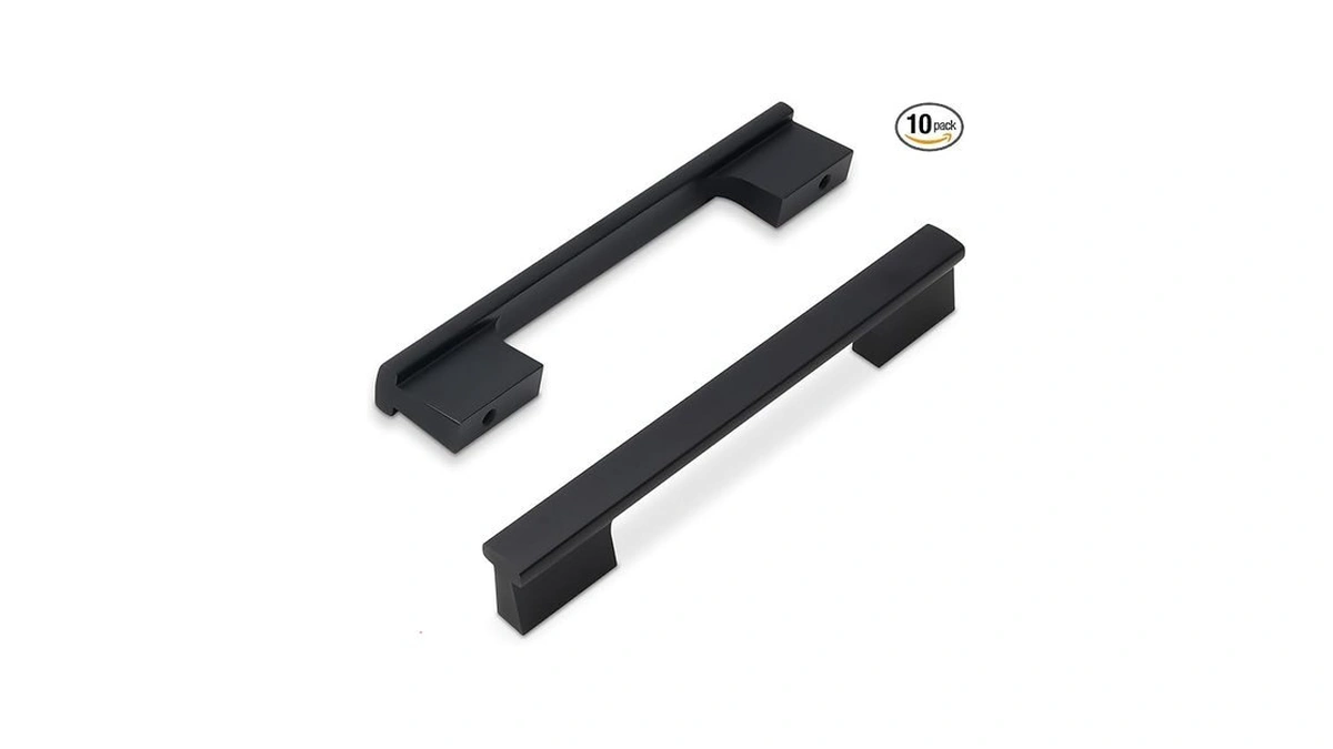 Komotia 10 Pack Matte Black Cabinet Pulls 5 Inch Hole