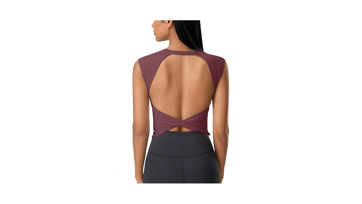 Women's Workout Athletic Shirts Sexy Open Back Sports Bra Tank