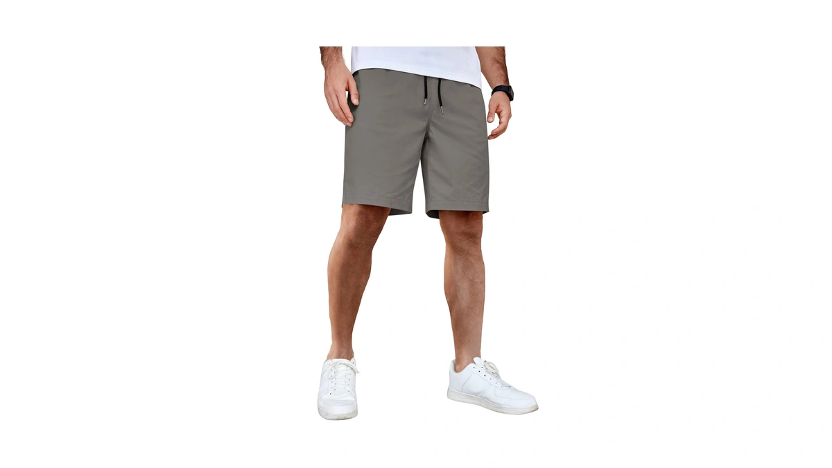 Coofandy Mens Summer Beach Shorts Classic Fit Casual Dress Shorts