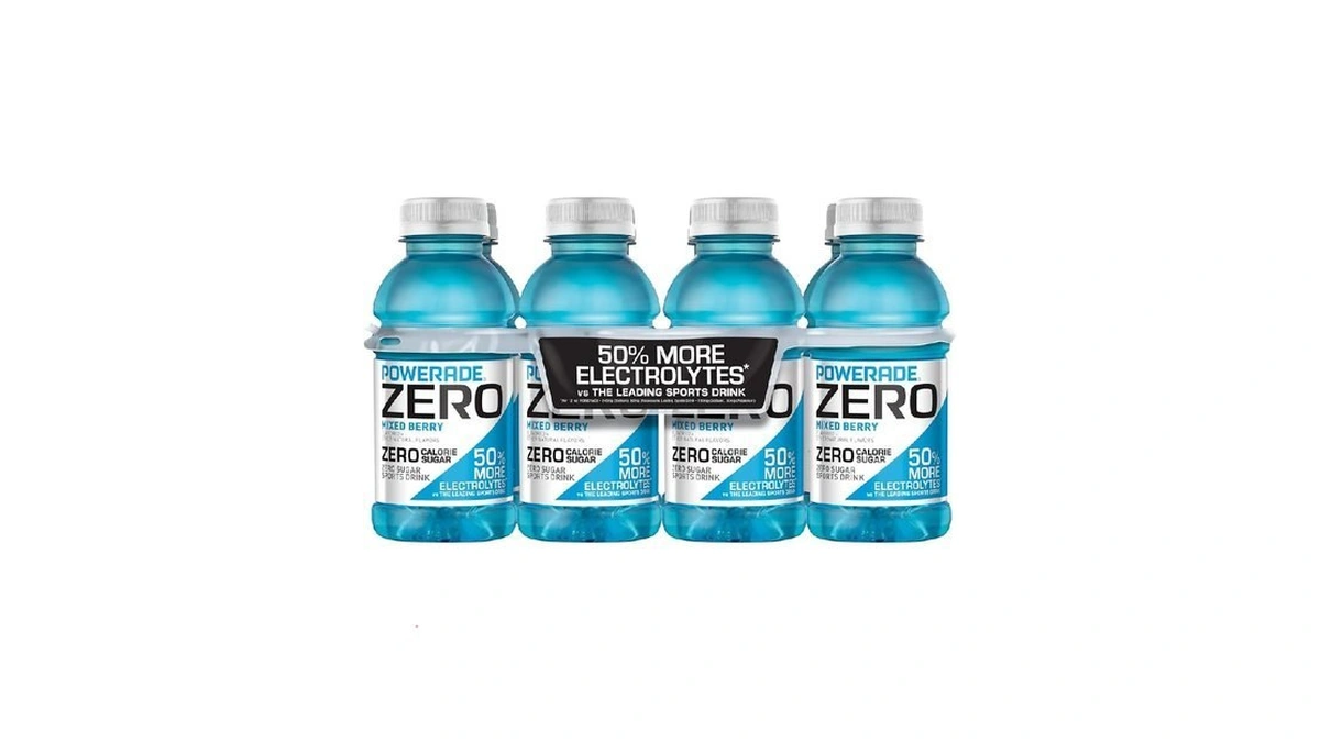 Powerade Electrolyte Enhanced Zero Sugar Mixed Berry Sports Drink, 12