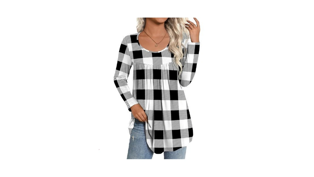 Cathy Womens Long Sleeve Casual Tunic Tops Fall Fashion 2026