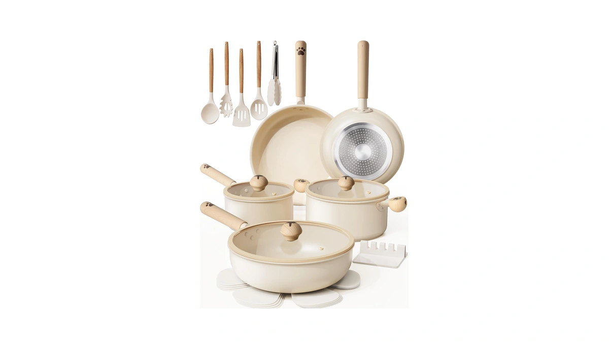 Astercook Pots And Pans Set Non Stick, Ceramic Cookware Set